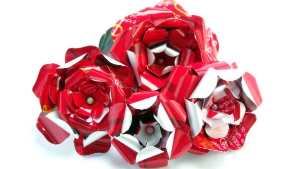 Plastic roses